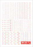 AW-168 Waterslide Decal 02 (1/144 & 1/100) Red