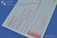 AW-174 Waterslide Decal 03 (1/144 & 1/100) Red